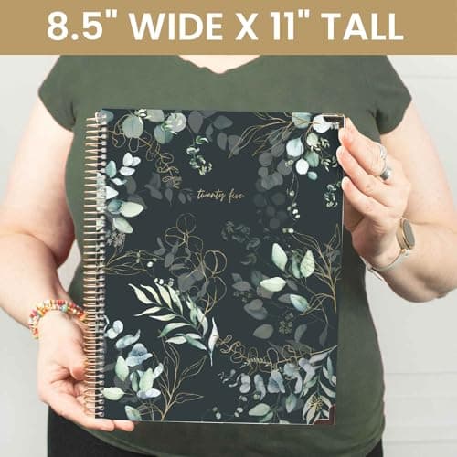 bloom daily planners HARDCOVER 2025 (8.5" x 11") Calendar Year Day Planner (January 2025 - December 2025) - Passion/Goal Organizer - Monthly & Weekly Inspirational Agenda Book - Eucalyptus, Green 6