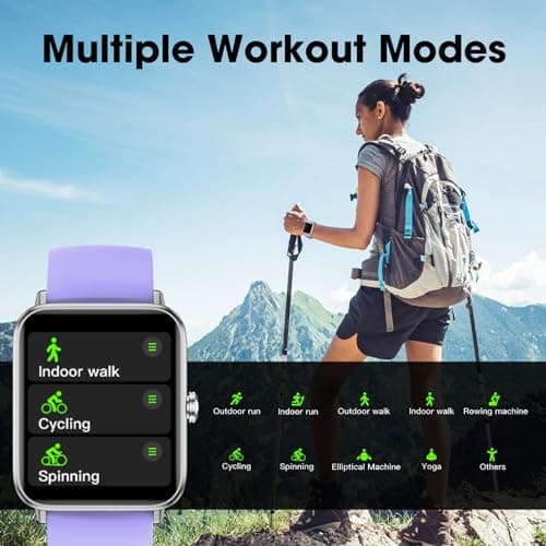 TYKOIT Smart Watch, Fitness Tracker with Heart Rate Monitor, Blood Oxygen, Sleep Tracker, 41mm Touchscreen Smartwatch for Android iOS Waterproof Pedometer Watches Step Calories Tracker for Women Men 7