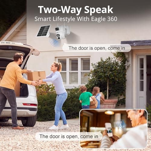 QBSHLHT Solar Camera Outdoor Wireless, Wireless Solar Camera with WiFi, 2K Night Vision Auto Tracking Security Cameras, 24/7, 2.4G WiFi Only Power on Button Beside Plug 7