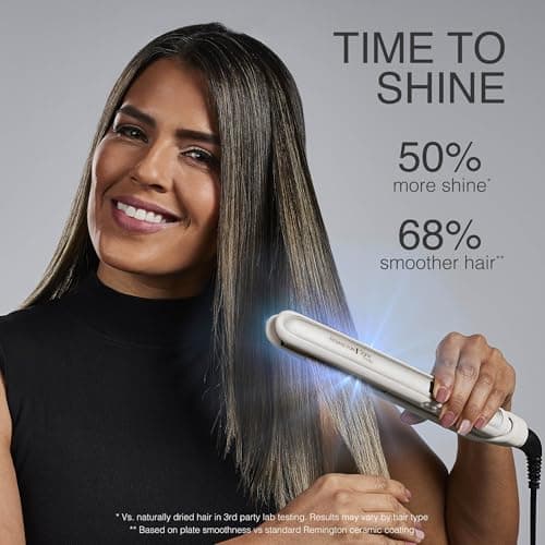 Remington Shine Therapy 1 inch Hair Straightener Iron, Flat Iron Infused with Argan Oil & Keratin, Professional Ceramic Flat Iron for Less Frizz, Shines and Smooth, Styling Tools 5