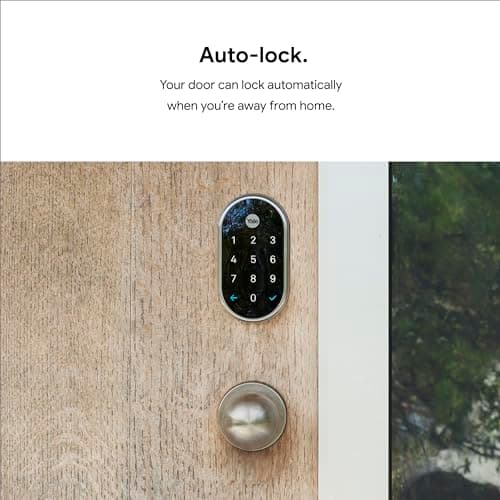 Google Nest x Yale Lock - Tamper-Proof Smart Lock for Keyless Entry - Keypad Deadbolt Lock for Front Door - Satin Nickel 7