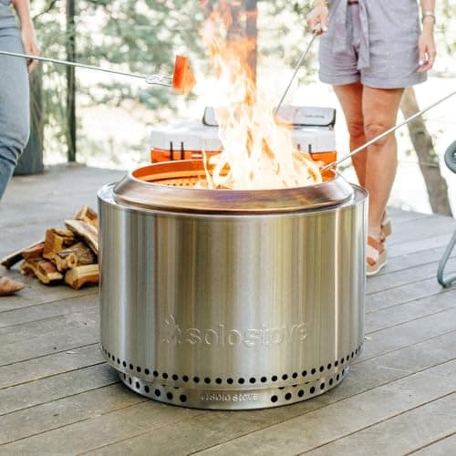 Solo Stove Yukon Amazon Exclusive Bundle | Smokeless Fire Pit with Stand, Lid & Shelter | Wood Burning Stainless Steel Campfire Pit with Ash Pan | Ideal for 6+ People | 27in Dia, 19in H, 59lbs 8