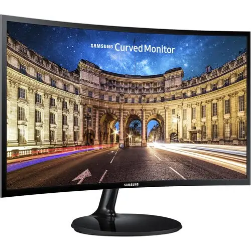 SAMSUNG 24 Inch Curved Computer Monitor, LC24F390FHNXZA LED Screen 60Hz Full HD 1080P Gaming Slim Design for Home and Office use, Black Mouse Pad Included 9