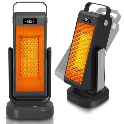 Heaters for Indoor Use, Space Heater for Large Room with 60° Adjustable Angle 3D Oscillating, Thermostat,4 Mode 2s Fast Safe Heating, Potable Electric Heaters for Bedroom,Bathroom,Office,Garage