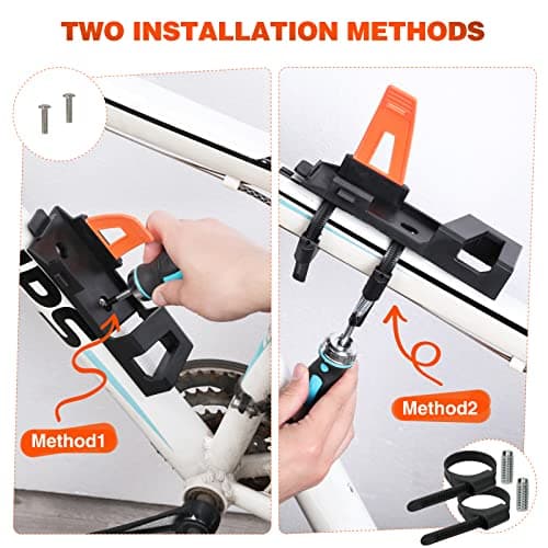 ValueMax Folding Bike Lock, Heavy Duty Anti Theft Secure Lock, with 2 Stainless Keys & Mounting Bracket for Bicycles/Motorcycles/Scooters/Collapsible Doors, Orange + Black Color 5