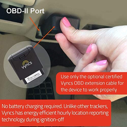 Vyncs - GPS Tracker for Vehicles, [No Monthly Fee], 4G LTE, Vehicle Location, Trip History, Driving Alerts, GeoFence, Fuel Economy, OBD Fault Codes, USA-Developed, Family or Fleets 7