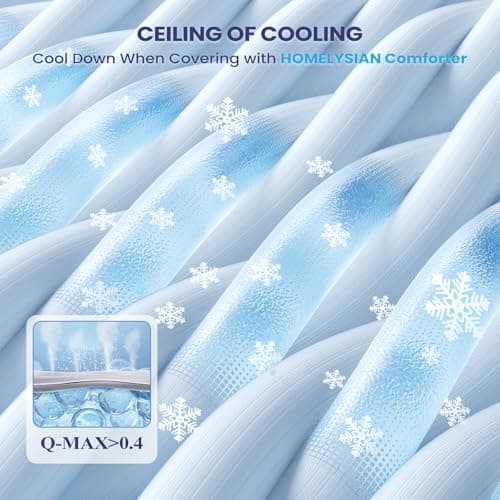 HOMELYSIAN Cooling Comforter King Size, Cooling Blanket for Hot Sleepers, Lightweight Comforter, Dark Grey 6