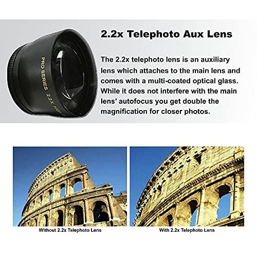 Canon EOS 2000D / Rebel T7 DSLR Camera with EF-S 18-55mm Lens + SanDisk 32GB Card Tripod Case Wideangle Lenses ZeeTech Accessory Bundle (20pc Bundle) (18-55MM, Card) Black (Renewed) 7