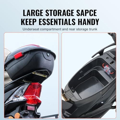 VEVOR Heavy Duty 4-Wheel Mobility Scooters for Seniors & Adults 450lbs Capacity - 40 Miles 3-Speed Long Range, 500W All Terrain Electric Recreational Scooter Wheelchair with 20° Max Climbing Capacity 5