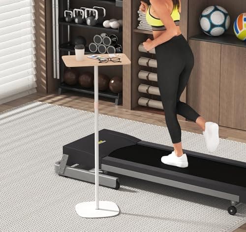 tonchean Adjustable Laptop Standing Desk 18.5"-47.2", Portable Floor Podium Stand & Laptop Floor Stand for Bedside, Small Standing Desk for Home Office, Tall Side Table for Small Spaces 9