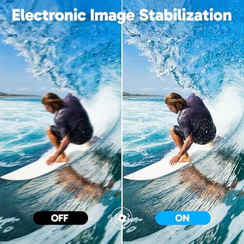 AKASO V50X Native 4K30fps WiFi Action Camera with EIS Touch Screen 4X Zoom 131 feet Waterproof Camera Support External Mic Remote Control with Helmet Accessories (Without 64GB MicroSD Card) 5