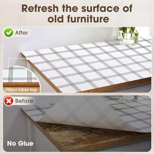 ALIUNI Drawer and Shelf Liner, Non-Slip Kitchen Cabinet Liners Non-Adhesive Thick Strong Grip Waterproof Washable Mats Protect Dresser Shelves Cupboard Bathroom Cabinets, White Stripes, 12 in X 10 FT 8