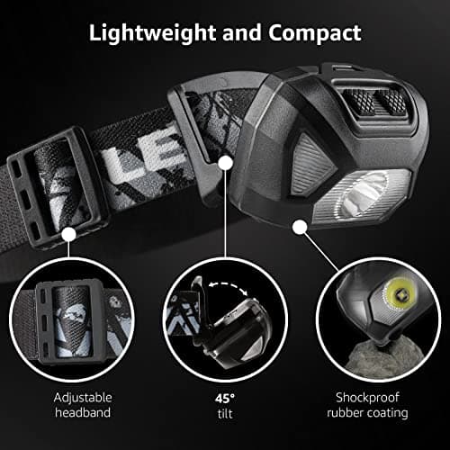Lepro HeadLamp, 2 Pack Super Bright LED Head lamp with 6 Lighting Modes, Waterproof, Battery Powered LED Lightweight Headlight for Cycling Running Camping for Kids Adults 8