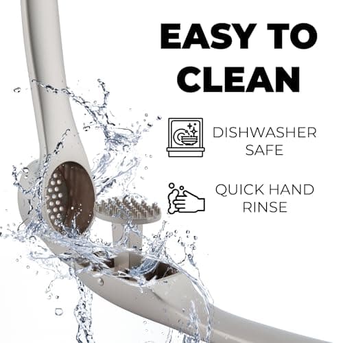 Zulay Kitchen Large Premium Garlic Press Set – Rust Proof & Dishwasher Safe, Bigger Bowl Garlic Mincer Tool with Silicone Garlic Peeler & Brush, Easy Squeeze & Clean, Ergonomic Handle - Silver 9