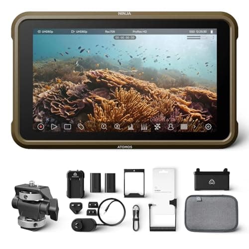 Atomos Ninja 5.2" 4K HDMI Recording Monitor 5" Accessory Kit (Version II) for Select Shinobi and Ninja Monitors, Swivel and Tilt Adjustable Monitor Mount Bundle Set