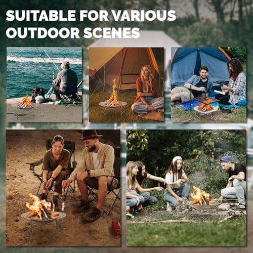 ActDoer Portable Camping Fire Pit - 17 inch Wood Burning Fire Pit with Storage Bag - Camping, Picnics, Backpacking, Outdoor Heating 6