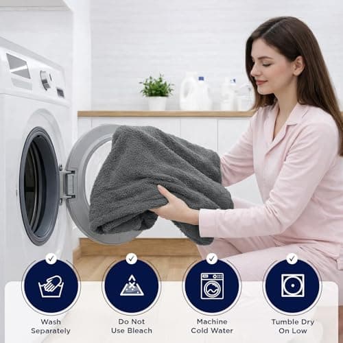 DAN RIVER Pack of 1 Jumbo Bath Sheet 40x80 Inches, Extra Large Gray Bath Towels Oversized, Absorbent Cotton Towels for Bathroom 6