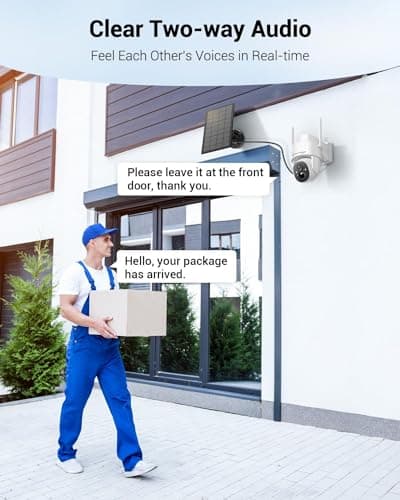 Solar Security Cameras Wireless Outdoor, 2K WiFi Cameras for Home Security, 360° PTZ Surveillance Camera with PIR, Color Night Vision, 2-Way Talk, IP66 Waterproof, SD/Cloud, Work with Alexa (2 Pack) 7