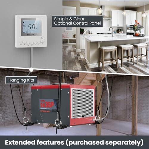 Abestorm Crawl Space Dehumidifiers with Pump and Hose, 70 PPD Compact Portable Commercial Dehumidifier Up to 1,000 sq. ft. Auto Defrost, Memory Starting Crawlspace dehumidifiers 6