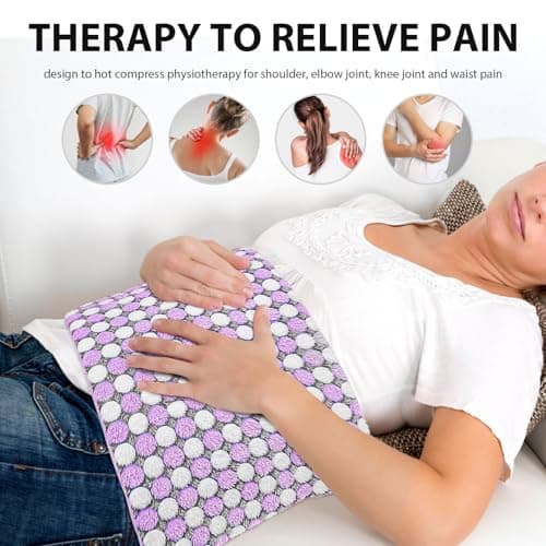 Pasonio Full Weighted Electric Heating Pad for Back Pain, Cramps, Relief - Auto Shut Off - 2.3lb Heat Pad with Moist & Dry Heat Therapy Options - Hot Heated Pad - (XL 12"x24") - PYQ0Z 6