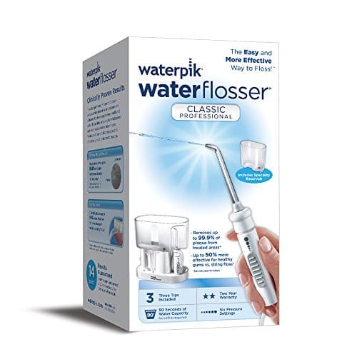 Waterpik Classic Professional Water Flosser, Electric Power With 6 Settings, 3 Flossing Tips, ADA Accepted, White WP-72 9