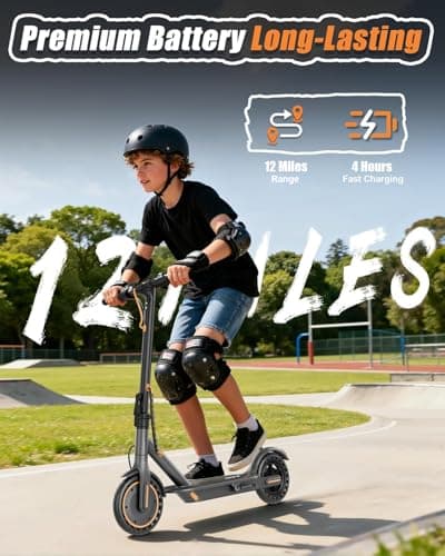 MAXSHOT Electric Scooter Adults & Big Kids, 350W Powerful Motor, Top Speed 16/19MPH, 12/16/19/21Miles Range, 8.5" Solid Tires Folding Commuter Escooter with Dual Suspension for Commuting, APP Control 2