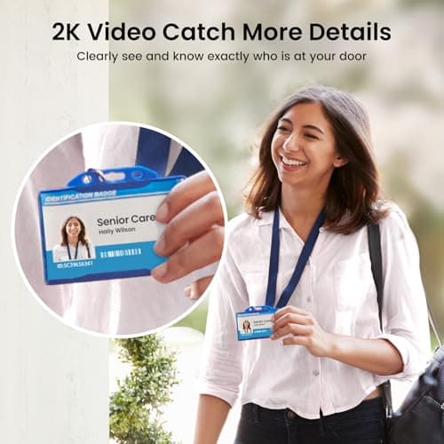 aosu Doorbell Camera Wireless- Head-to-Toe View, 2.4GHz WiFi Video Doorbell with Chime, Support Local Storage,Smart Human Detection, Works with Alexa &Google Assistant 5