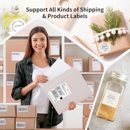 Gloryang Bluetooth Thermal Shipping Label Printer, 4X6 Inkless Label Machine for iOS, Android, Laptop, Wireless Printer for Small Business, Compatible with Amazon, UPS, Shopify, Black 6