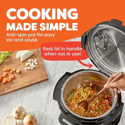 Instant Pot 6QT RIO 7-in-1 Multi-Cooker, Pressure Cooker, Slow cook, Sauté, Steam, Rice Maker, Yogurt, & Warmer, Black, 6 Quarts 5