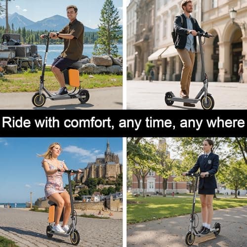 WTRHXA Electric Scooter Adults with Dual Suspensions, 350W/500W Motor, 19/22 Mph Speed, 23-31 Miles Ranges, 8.5"/10" Solid Tire, Folding E-Scooter Adult 9