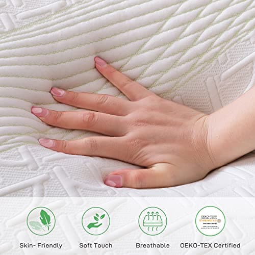 Novilla 4 Inch Memory Foam Mattress Topper, Medium Firm Mattress Topper Queen Size With Non-slip Design, High Density Gel Mattress Topper For Cooling, Motion Isolation & Pressure Relieving Sleep 5