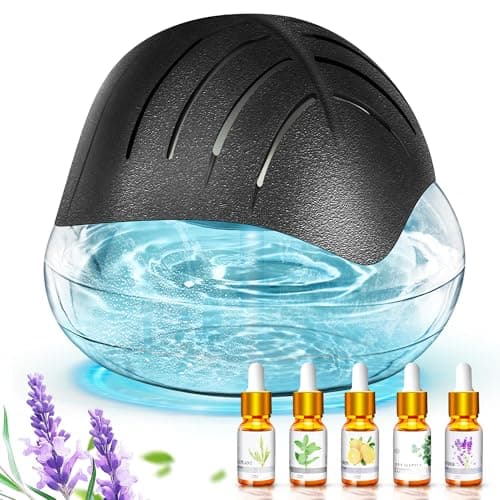 Water Based Aroma Diffuser for Home/Office, Essential Oil Aroma Diffuser with LED Night Light, Freshener for Smoke and Pet Odors (Black)