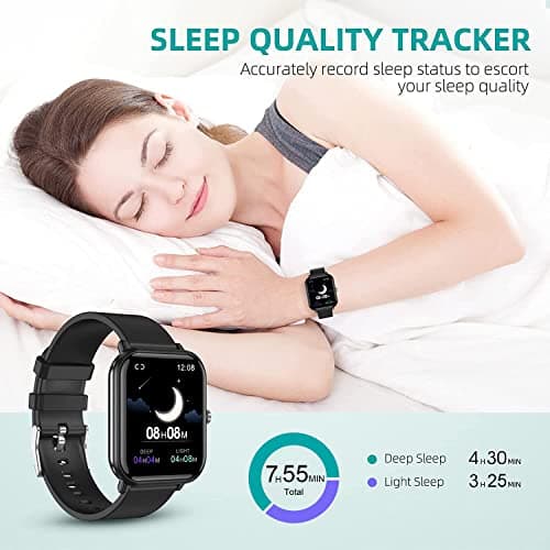 tamispit Smart Watch, Fitness Tracker with 24 Sports Modes, 5ATM Swimming Waterproof, Monitor Step Calorie Counter, 1.7" Touchscreen Smartwatch Fitness Watch for Android iPhone 6