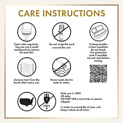 HOT TOOLS Pro Artist White Gold Detachable One Step Volumizer and Hair Dryer 7