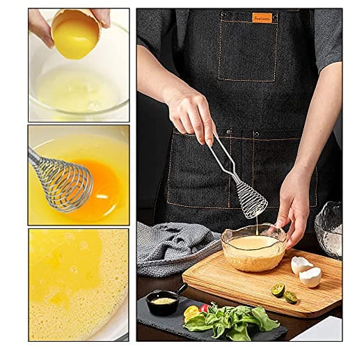 Stainless Steel Spring Coil Whisk Wire Whip Cream Egg Beater Gravy Cream Hand Mixer Kitchen Tool Accessories For Mixing, Blending, Beating, Stirring, Cooking 7