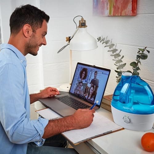 AquaOasis® Cool Mist Humidifier (2.2L Water Tank) Quiet Ultrasonic Humidifiers for Bedroom & Large room - Adjustable -360 Rotation Nozzle, Auto-Shut Off, Humidifiers for Babies Nursery & Whole House 7