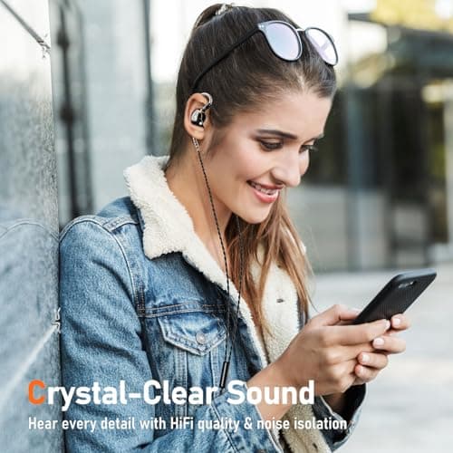 Vibes 202 Wired Earbuds - HiFi in Ear Monitor Headphones – Professional Noise Isolating Ear Buds - Clear Sound, Deep Bass & Comfort-Fit IEM Earphones - MMCX to 3.5mm, Silver Plated Cord, Carrying Case 9