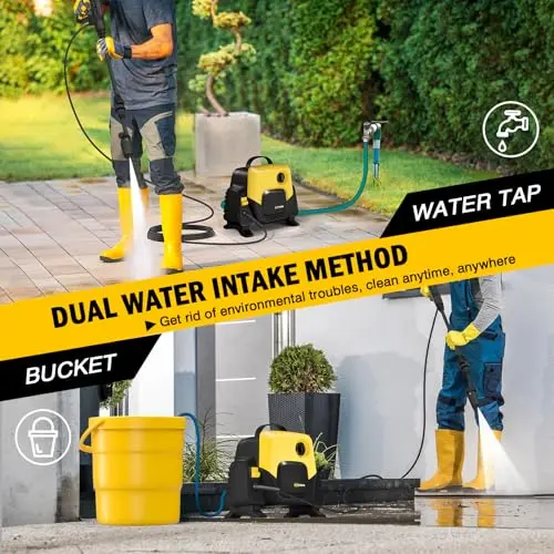 VERVEWAVE Electric Pressure Washer 2400 Max PSI -1.79 GPM Portable Pressure Washer with 360° Rotating 5-in-1 Nozzle, Power Washer with Foam Pot/Car Wash Kit for Cars, Driveways, Siding, Patios, Garden 7