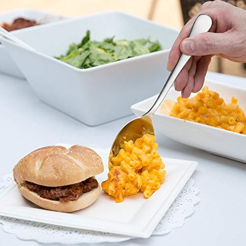 AOOSY Serving Spoons x 3, Slotted Spoons x 3, 8.7 inches Utility Advanced Performance Skimmer Perforated, Stainless Steel Serving Utensils Set for Buffet Can Banquet Cooking Kitchen Basics 5