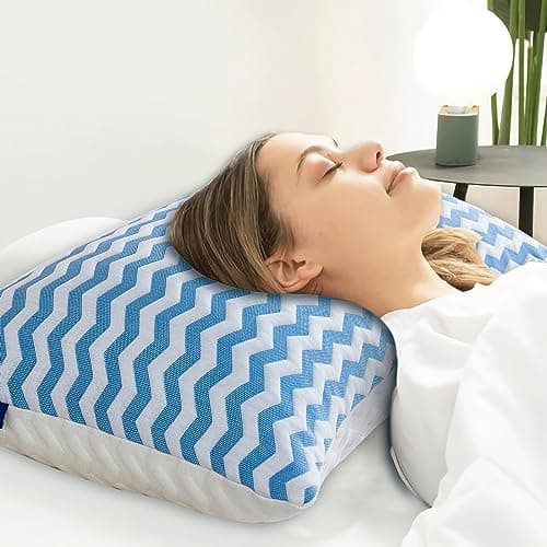 Pillows Queen Size for Bed - Adjustable Firm Pillow for Back Stomach and Side Sleeper - Shredded Memory Foam Cooling Pillow for Neck and Shoulder Pain with Washable Cover 7