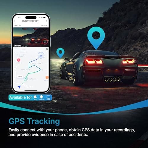 Miofive Dash Cam Front, S1 E Car Camera, Built-in WiFi & GPS Car Dashboard Camera Recorder with 4K/2160P UHD, App, 3" IPS Screen, WDR Night Vision, 24-Hour Parking Monitor, Loop Recording, G-Sensor 5