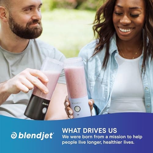 BlendJet Portable Blender for Smoothies & Shakes - 16oz BlendJet 2 Cordless Personal Small Blender, USB-C Rechargeable & Self Cleaning - Quiet Mini Travel Blender with Stainless Steel Blade (Glacier) 6