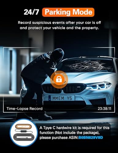 Navycrest 4K+2.5K WiFi Dash Cam Front and Rear, Built-in 5G WiFi, Free 64GB Card, Dash Camera for Cars, Dual Dashcam, G-Sensor, 24/7 Parking Mode, 3'' IPS Screen, Loop Recording, WDR Silver 8