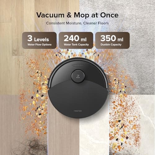 roborock Q10 X5+ Robot Vacuum and Mop, Self-Emptying, Hands-Free Cleaning for up to 7-10 Weeks, 10,000Pa Suction, Obstacle Avoidance, LiDAR Navigation, No-Go Zones, Black 6