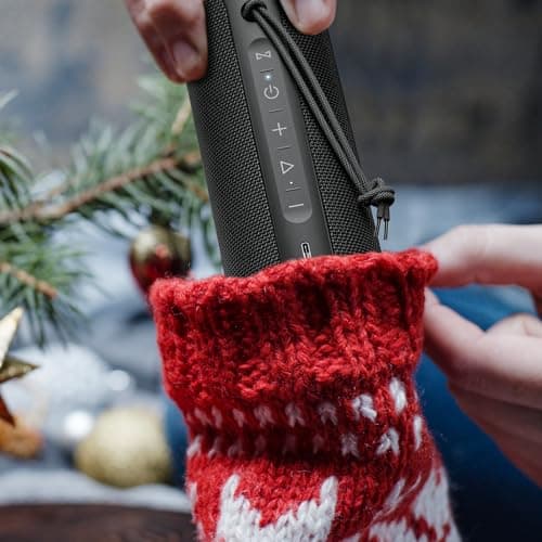 MIATONE Bluetooth Speakers 36W TWS Portable Speaker with Stereo Sound Bass, Bluetooth 5.3 Wireless USB Type C Outdoor, 5000mAh 24H Playtime IPX7 for Present, Boy Friend Gifts for him (Black) 8