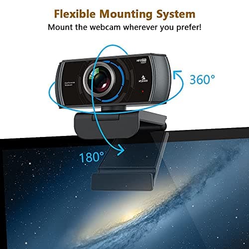 NexiGo N980P 1080P 60FPS Webcam with Microphone and Software Control, USB Computer Camera, Built-in Dual Noise Reduction Mics, 120° Wide-Angle for Zoom/Skype/FaceTime/Teams, PC Mac Laptop Desktop 6