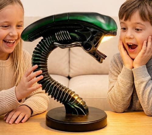 SXBEIJNP Xenomorph Lamp 3D Alien Lights Resin Xenomorph Night Light Xenomorph lamp Collectible Statue,Alien Lamps (Snake Lamp)