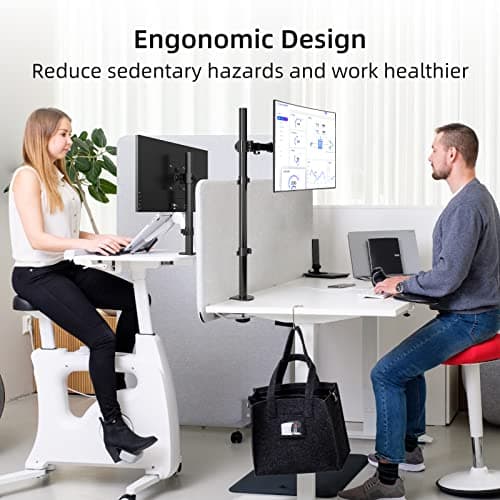 Suptek Single Monitor Arm Desk Mount Fully Adjustable Monitor Stand for 1 / One Screen up to 32 inch Extra Tall 31.5 inch Pole,Black (MD6821) 9