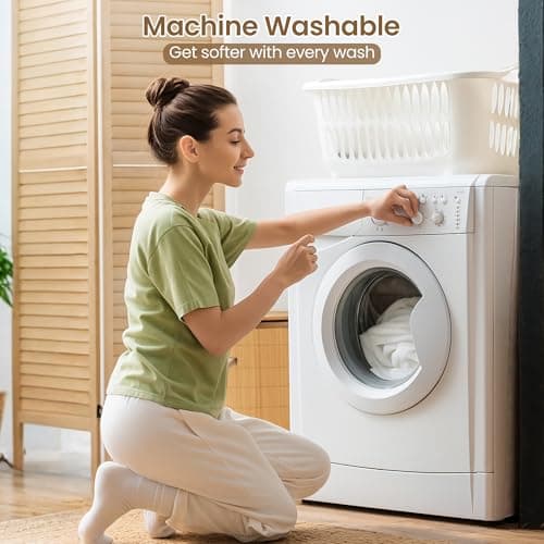 ROSE&RISY White Queen Fitted Sheet,Soft and Breathable for Sleeping,Cooling Fitted Sheets,16“ Deep Pocket, 1pack (White, Queen) 5