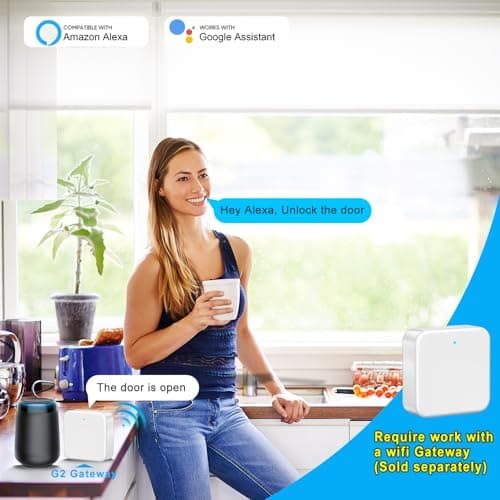 Keyless Entry Door Lock with Handle Set, Keyless Entry Deadbolt with Handle Set, Smart Locks for Front Door Alexa Fingerprint Auto Lock,Silver 6